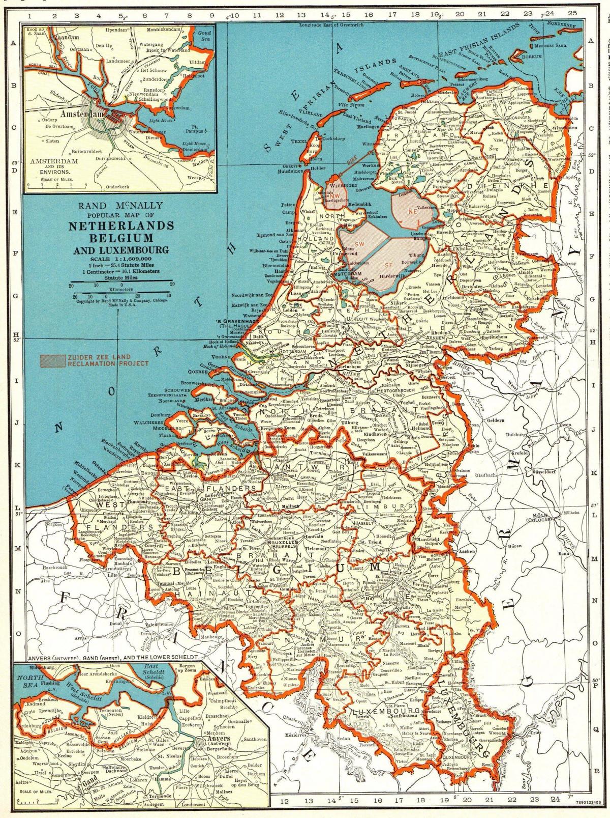 Historische Karte der Niederlande