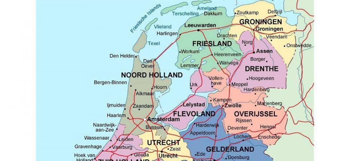 Norden der Niederlande Karte