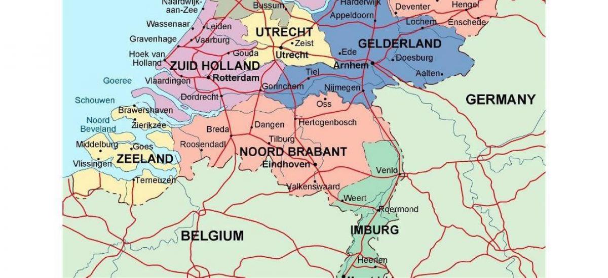 Südlich der Niederlande Karte