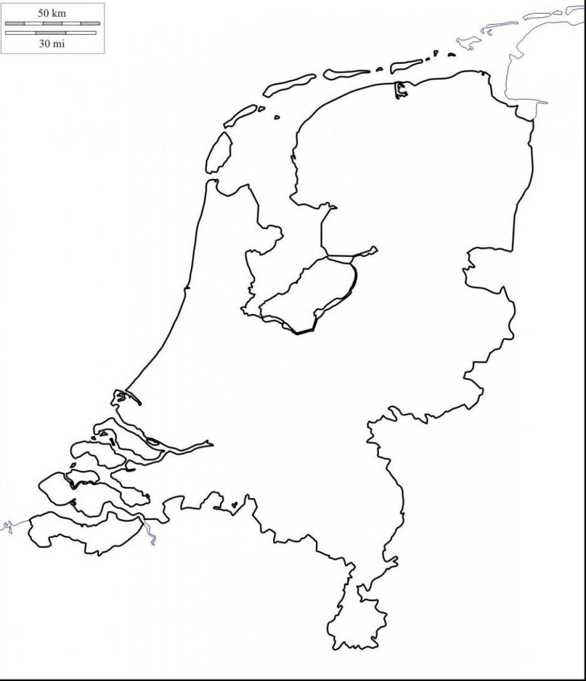 Leere Niederlande-Karte