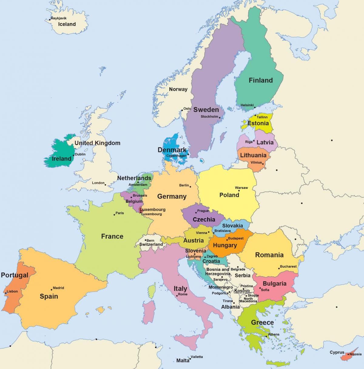 Karte der Niederlande und der angrenzenden Länder
