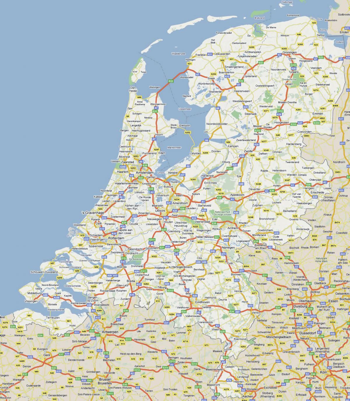 Autobahnkarte der Niederlande