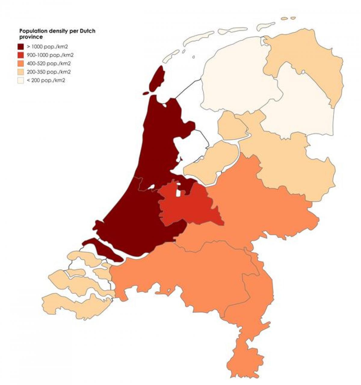 Dichtekarte Niederlande