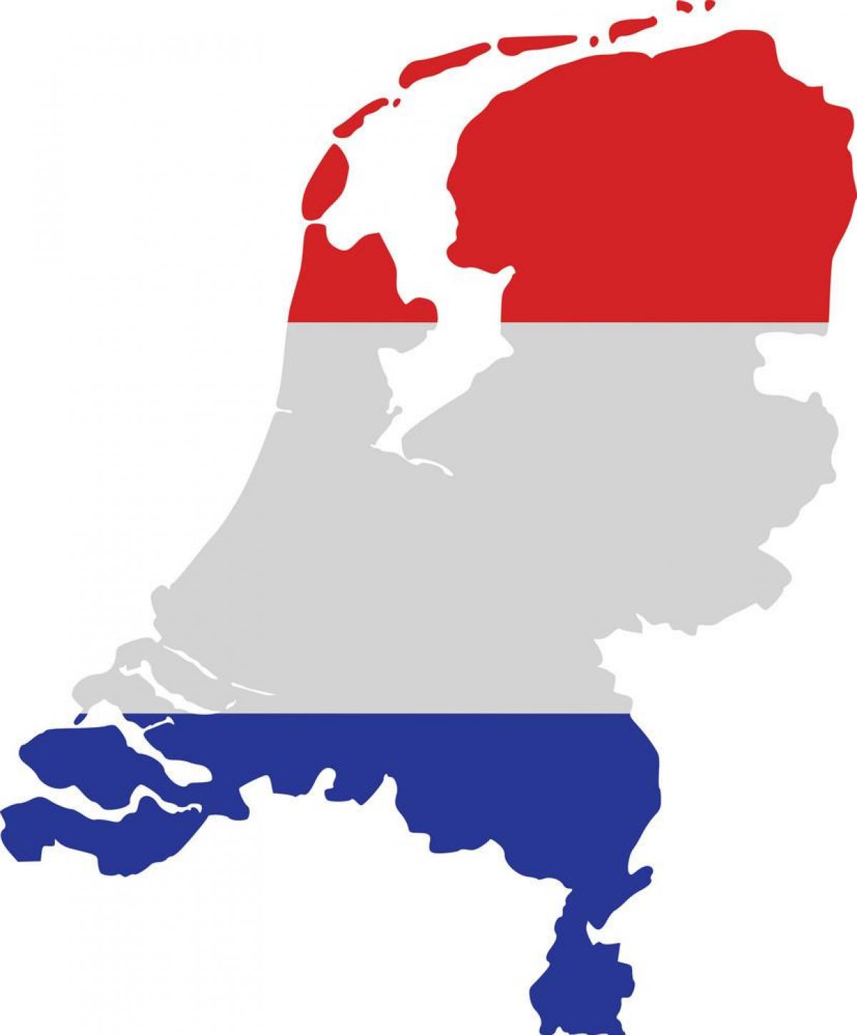 Karte der Niederlande Flagge