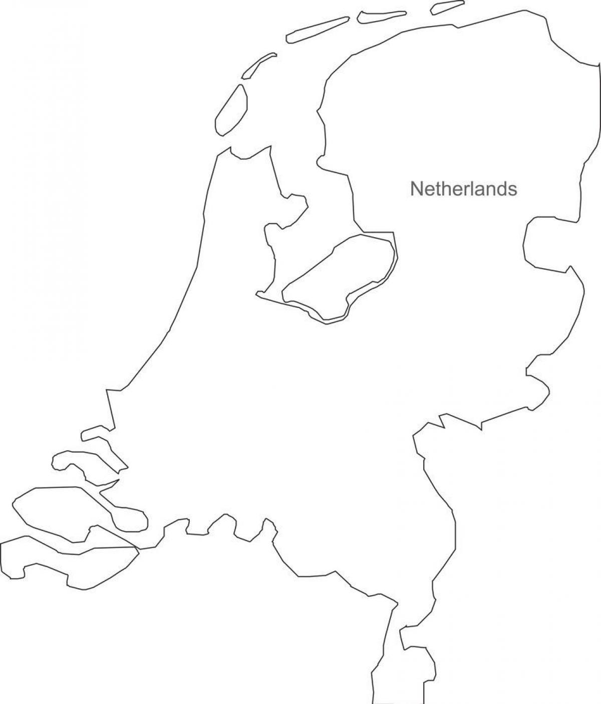 Niederlande Konturen Karte