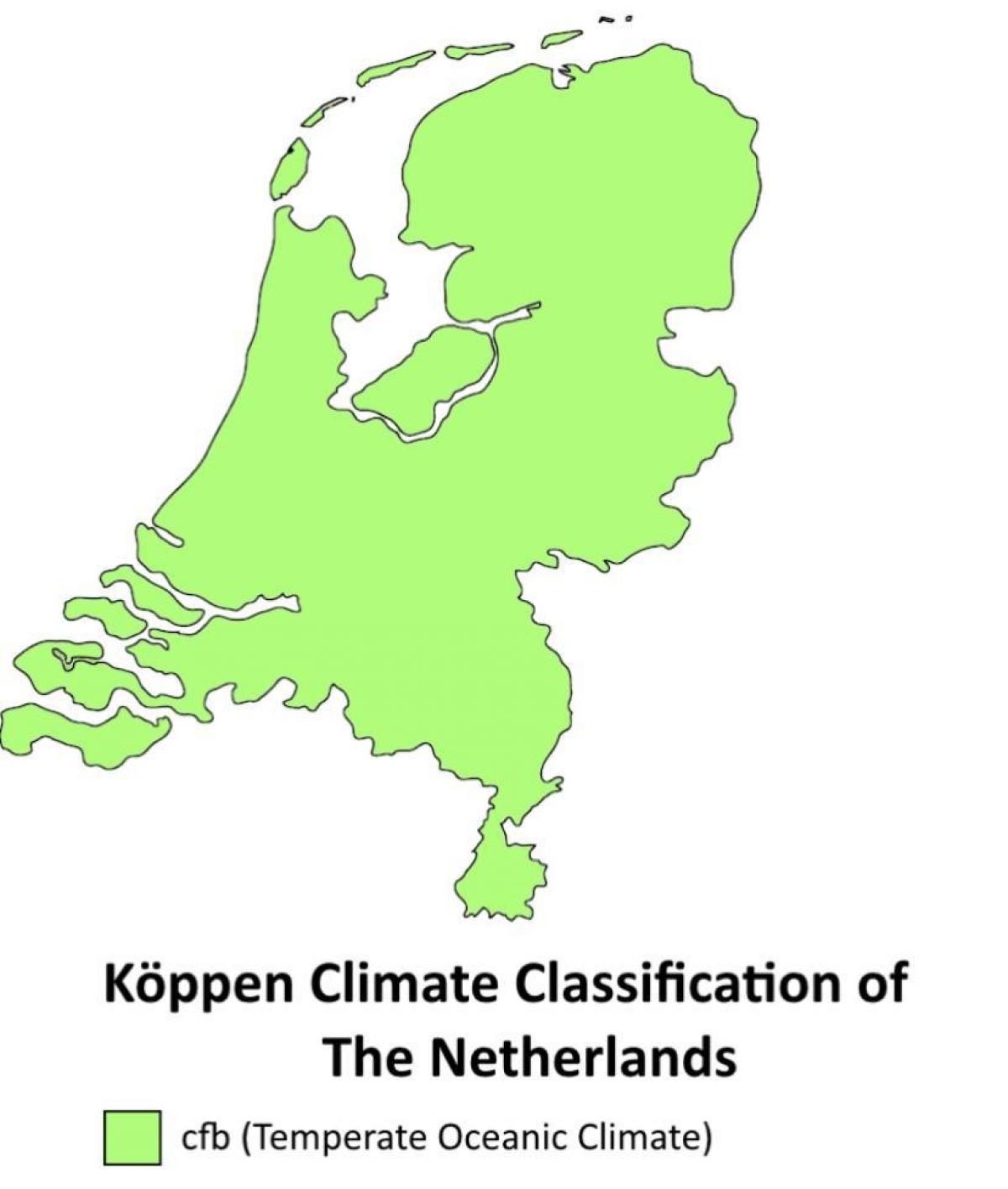 Niederlande Temperaturkarte